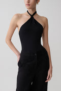 Bambi Twisted Neck Bodysuit in Black – Chic&Drifts