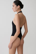 Bambi Twisted Neck Bodysuit in Black – Chic&Drifts