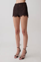 Gigi Lace Mini Shorts in Dark Chocolate – Chic&Drifts