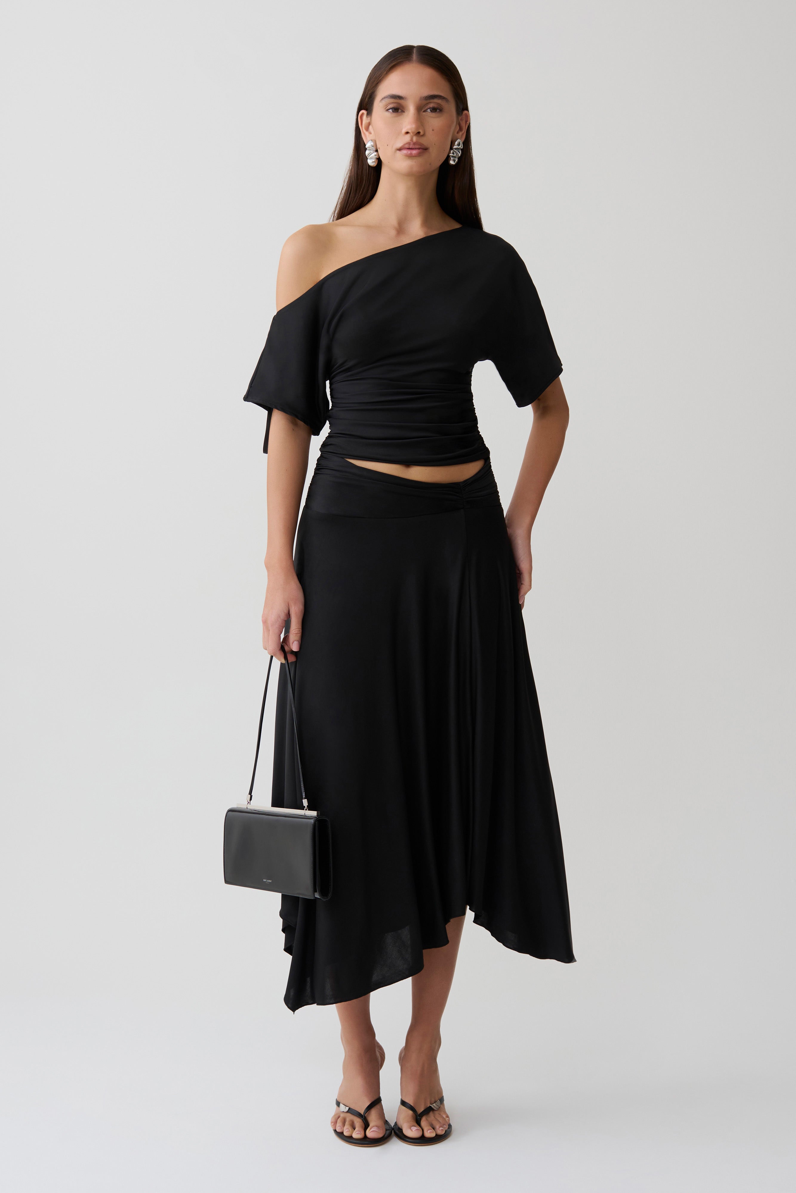 Luu Slinky Midi Skirt