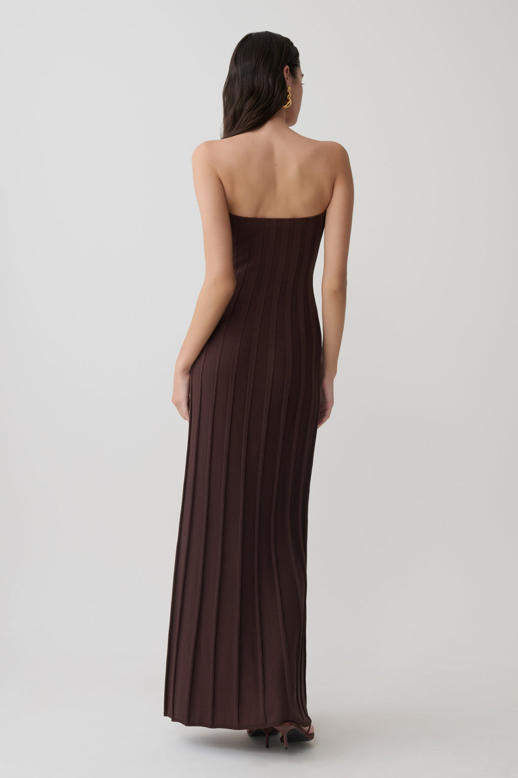 Pia Ribbed Strapless Maxi Dress