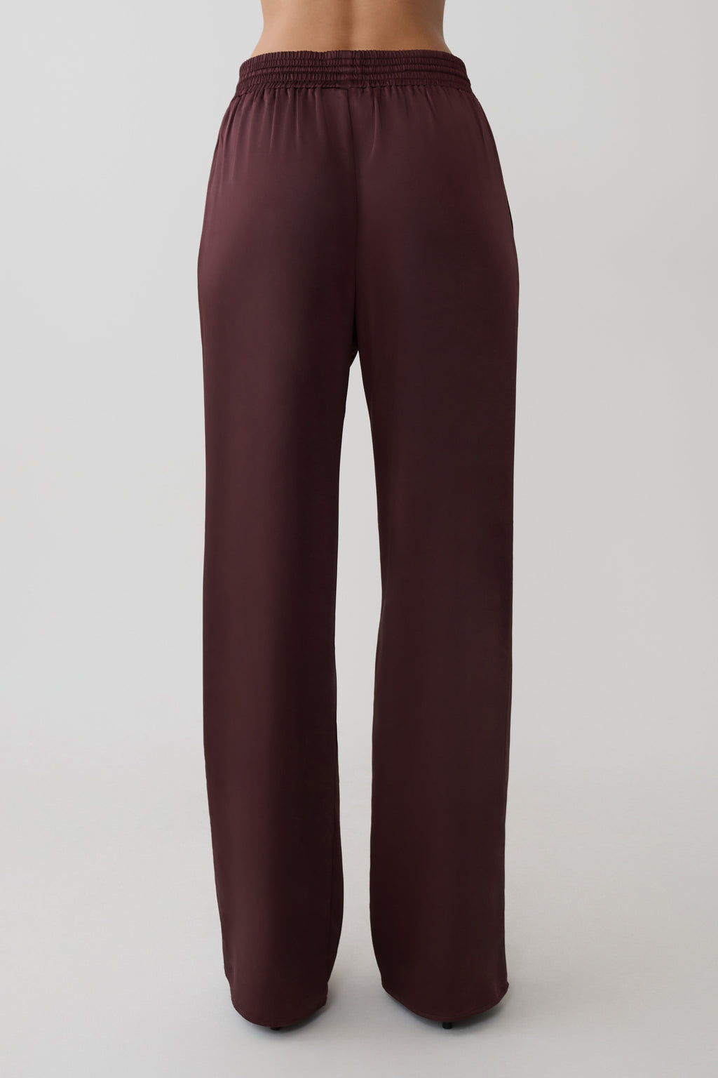 Danica Straight Leg Satin Pants in Mahogany – Chic&Drifts