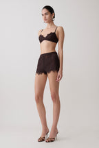 Gigi Lace Mini Shorts in Dark Chocolate – Chic&Drifts