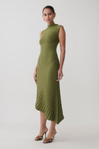 Milasandra Pleated Knit Dress