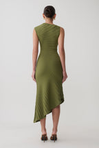 Milasandra Pleated Knit Dress