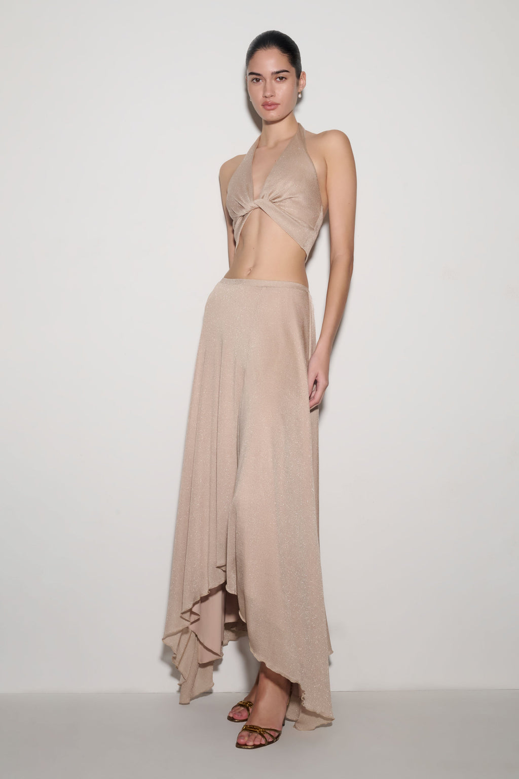 Nola Lurex Maxi Skirt in Gold – Chic&Drifts