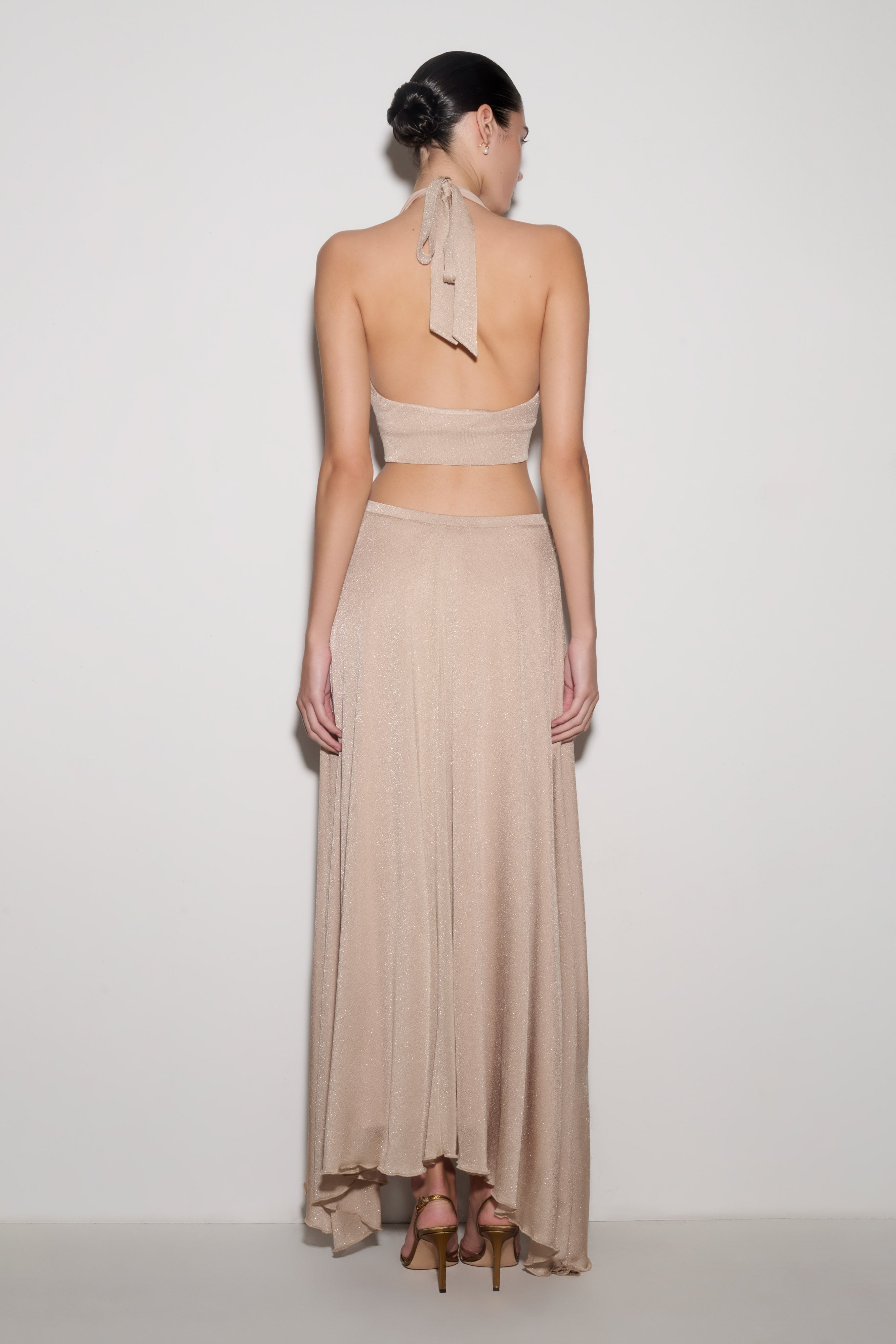 Nola Lurex Maxi Skirt in Gold – Chic&Drifts