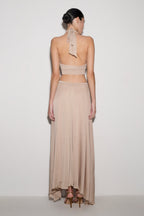 Nola Draped Lurex Halter Top in Gold – Chic&Drifts