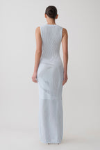 Pippa Floral Knit Maxi Dress in Light Blue – Chic&Drifts