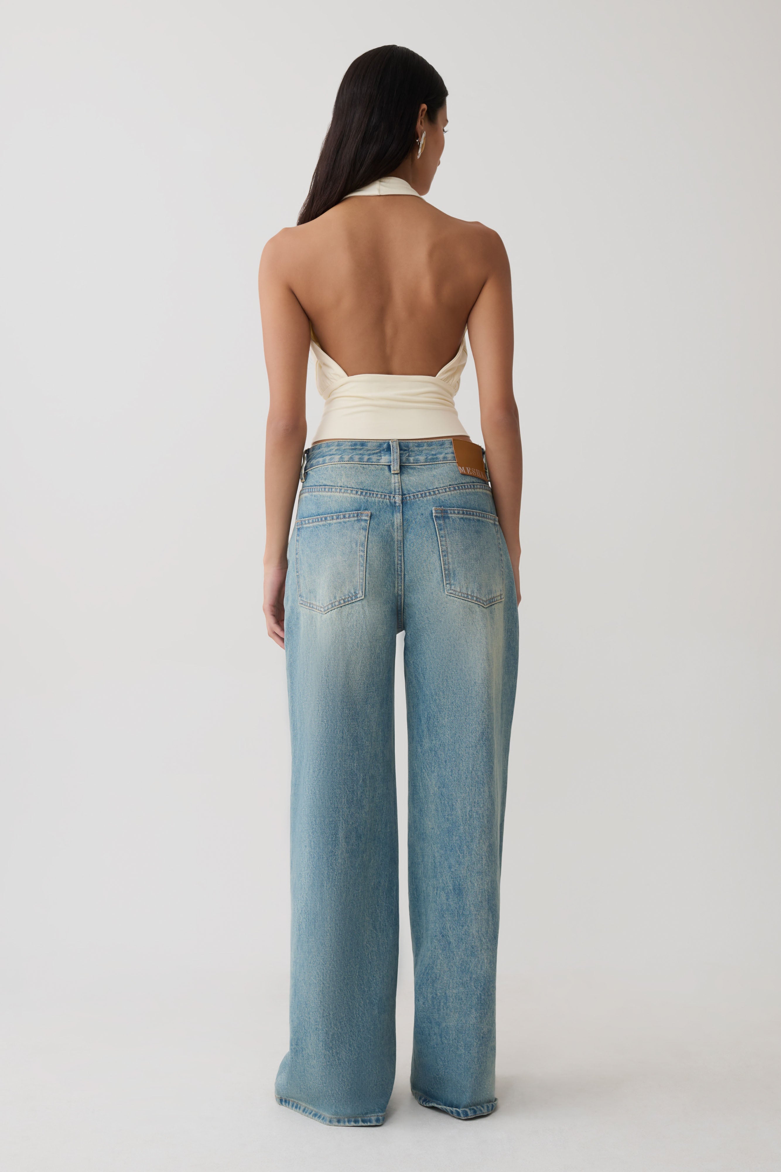 Jina Draped Halter Top in Ivory – Chic&Drifts