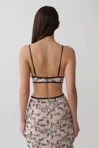 Kimberly Lace Sleeveless Crop Top in Nude Lace – Chic&Drifts