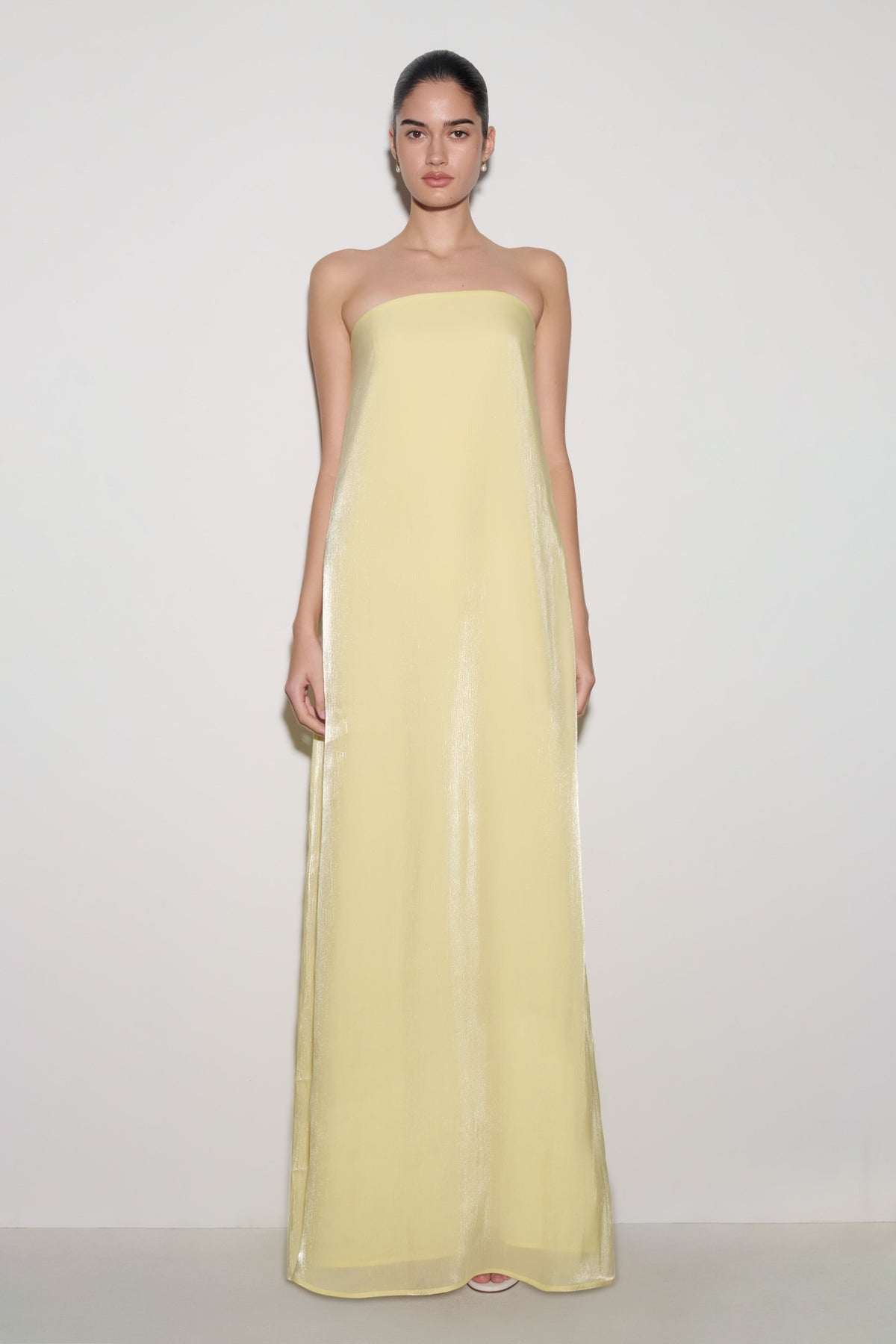 Olivia Strapless Maxi Dress in Lemon – Chic&Drifts