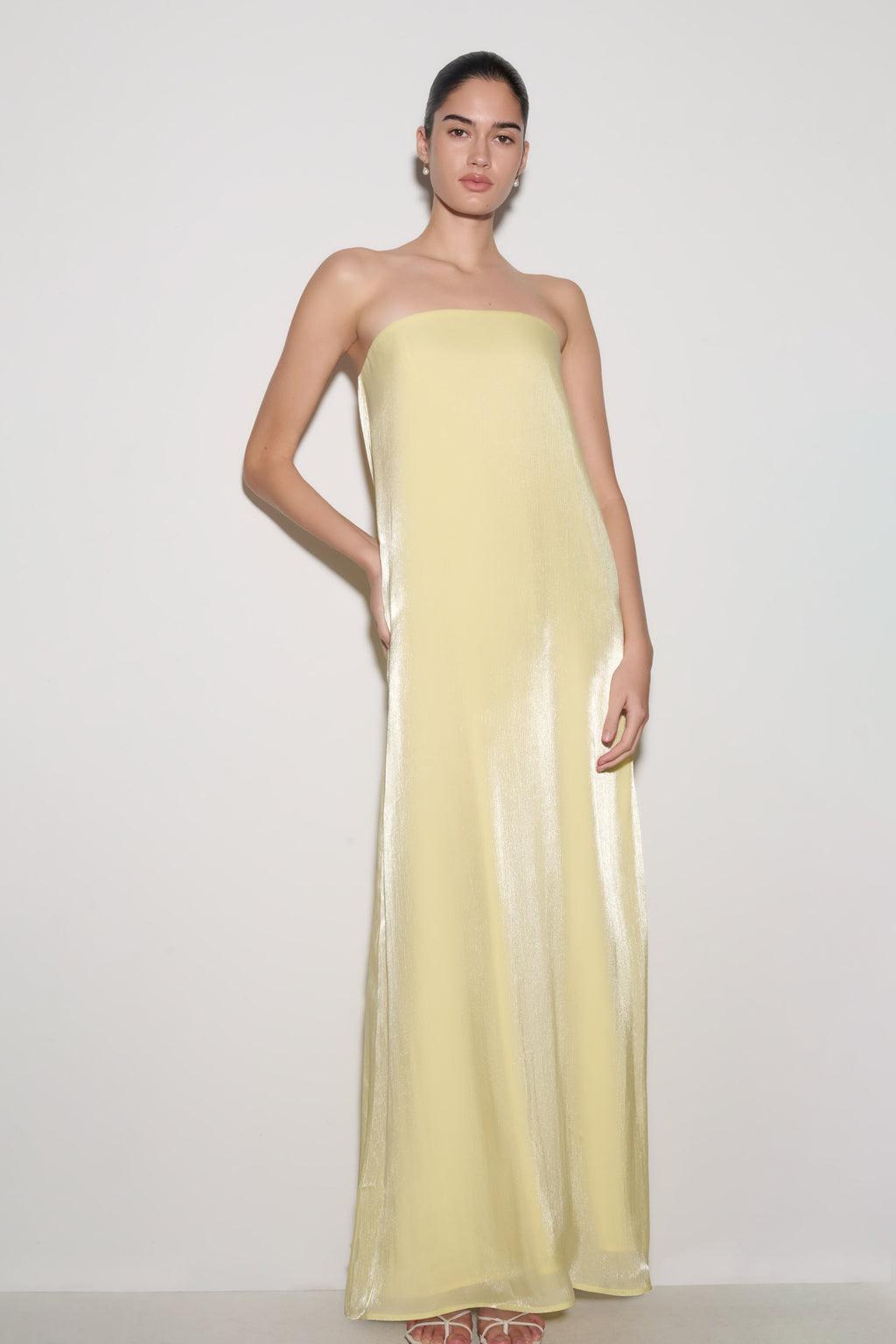 Olivia Strapless Maxi Dress in Lemon – Chic&Drifts