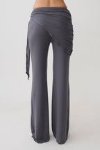 Anfie Straight Leg Pants With Waist Wrap in Grey – Chic&Drifts