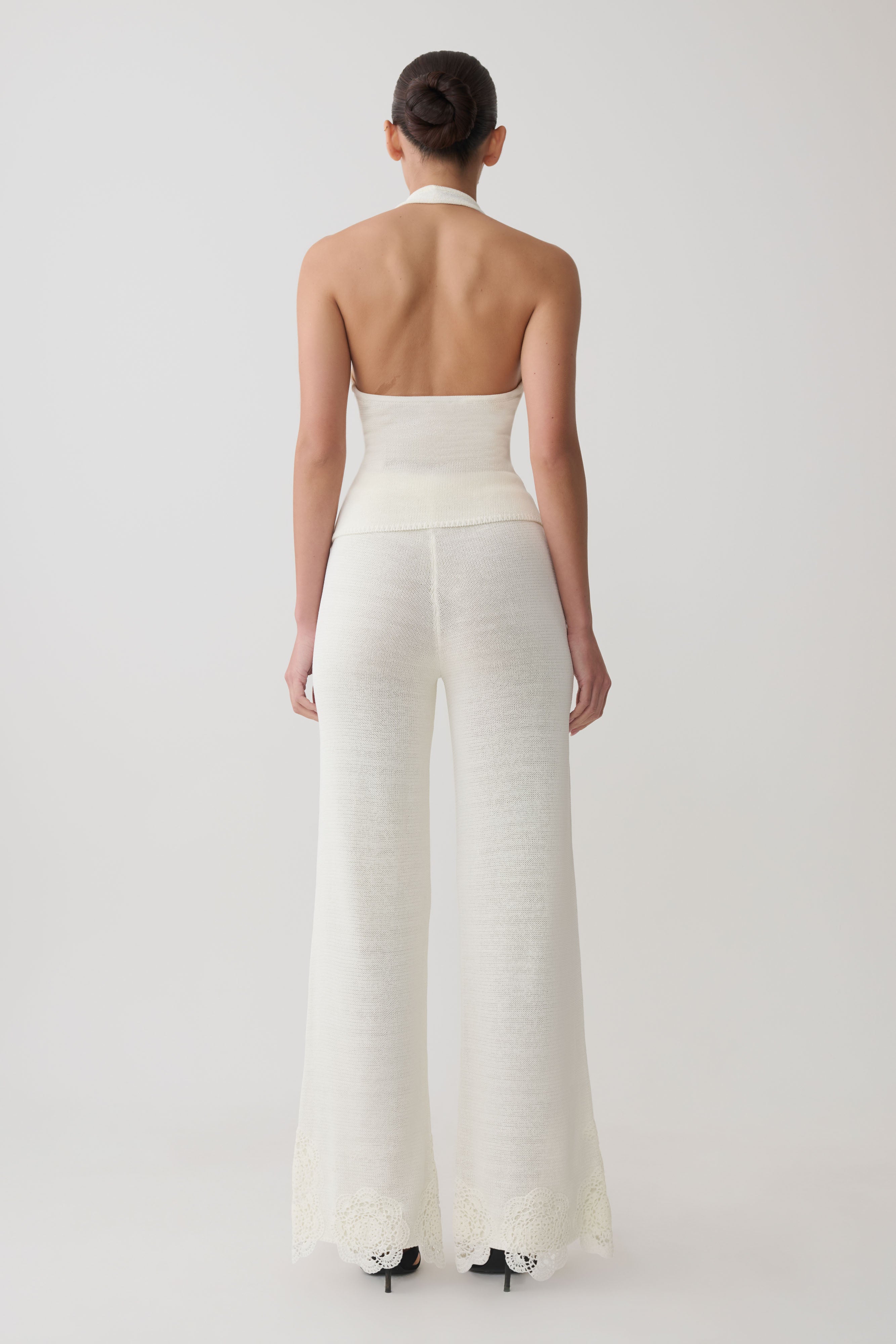 Salley Crochet Halter Longline Top in Ivory – Chic&Drifts