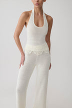 Salley Crochet Halter Longline Top in Ivory – Chic&Drifts
