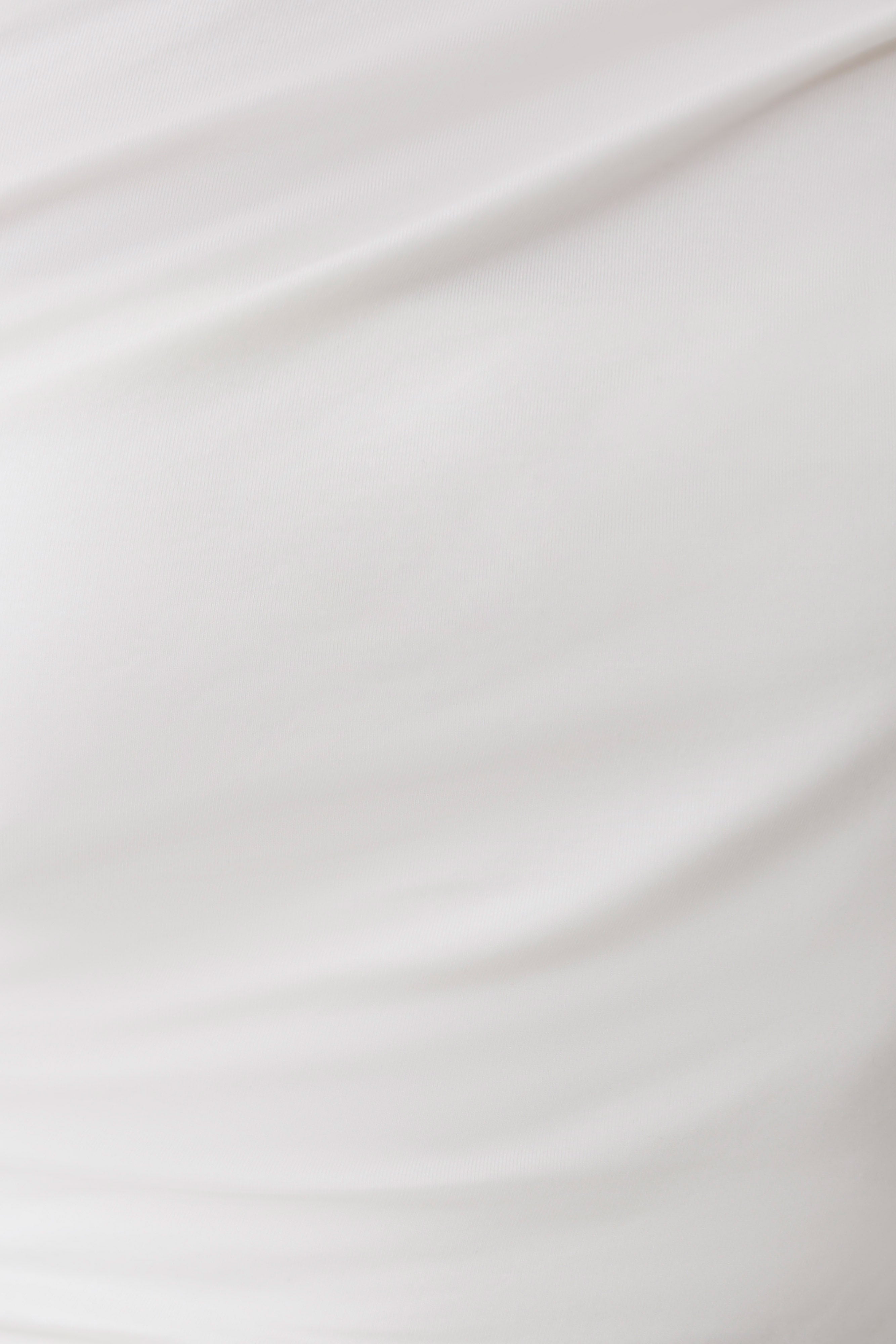 Corinna Modal One Shoulder Midi Dress in White – Chic&Drifts
