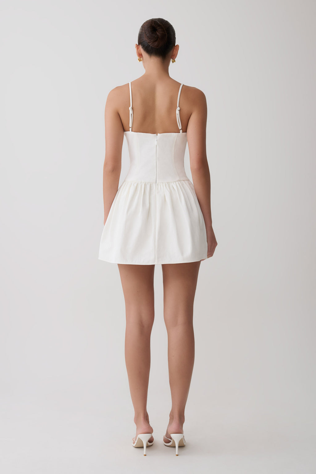 Emary Applique Denim Bustier Mini Dress