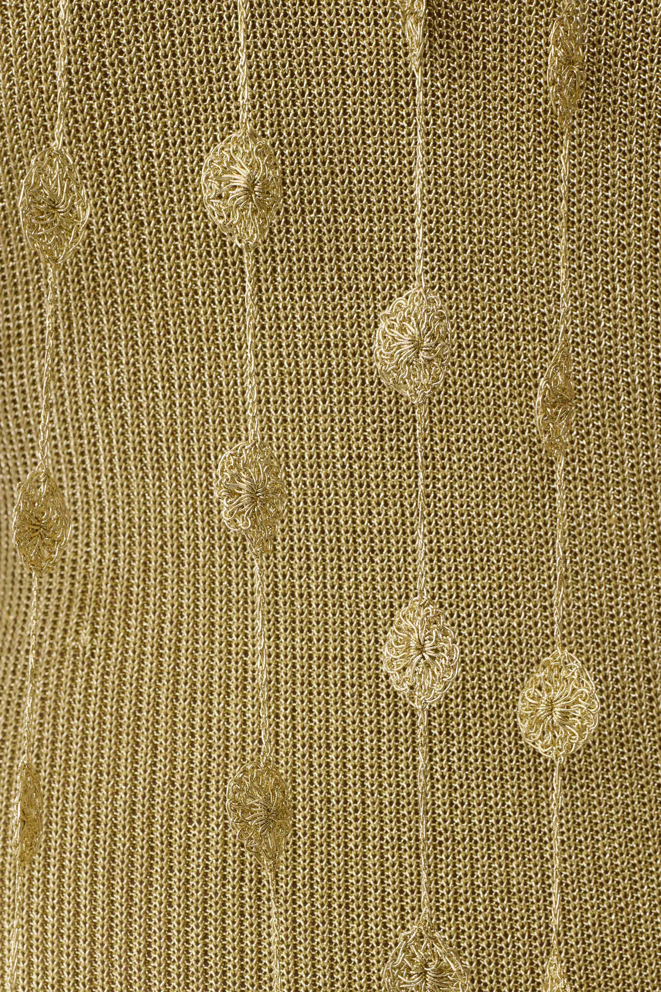 Shami Lurex Maxi Dress With Flowers in Gold – Chic&Drifts