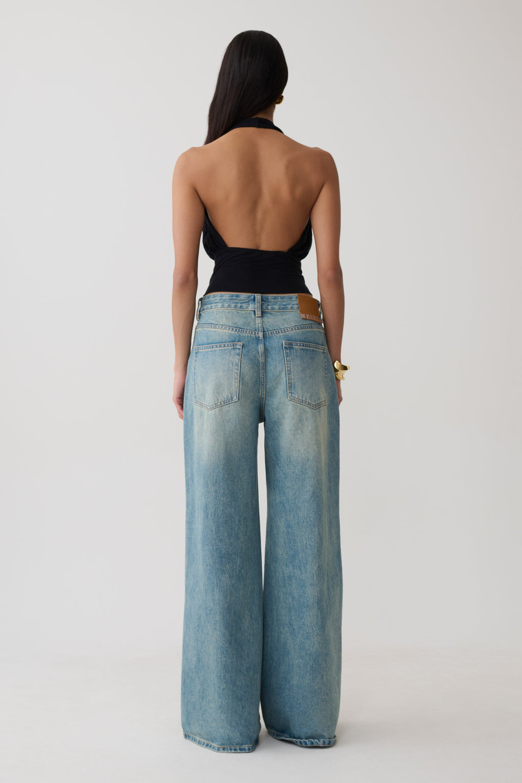 Jina Draped Halter Top in Black – Chic&Drifts