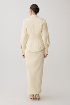 Winslet Faux Leather Maxi Skirt in Bone – Chic&Drifts