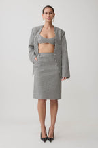 Darcie Drop Shoulder Suiting Blazer in Houndstooth – Chic&Drifts
