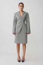 Amelie Tweed Midi Skirt in Houndstooth – Chic&Drifts