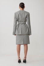 Amelie Tweed Midi Skirt in Houndstooth – Chic&Drifts