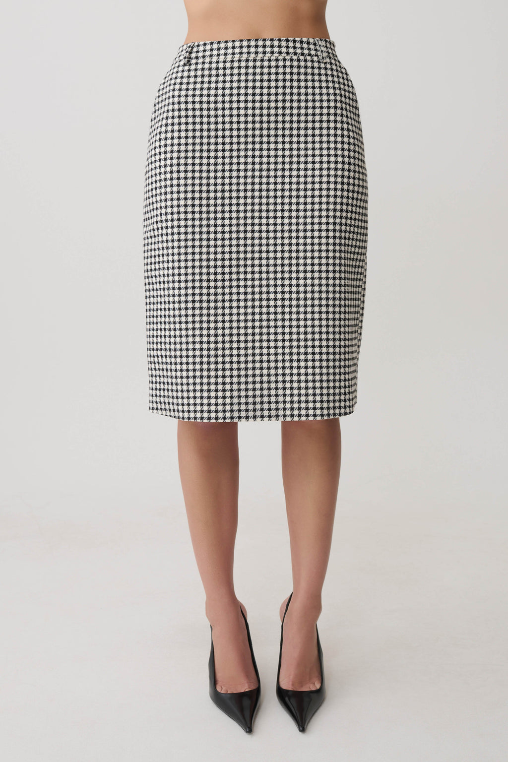 Amelie Tweed Midi Skirt in Houndstooth – Chic&Drifts