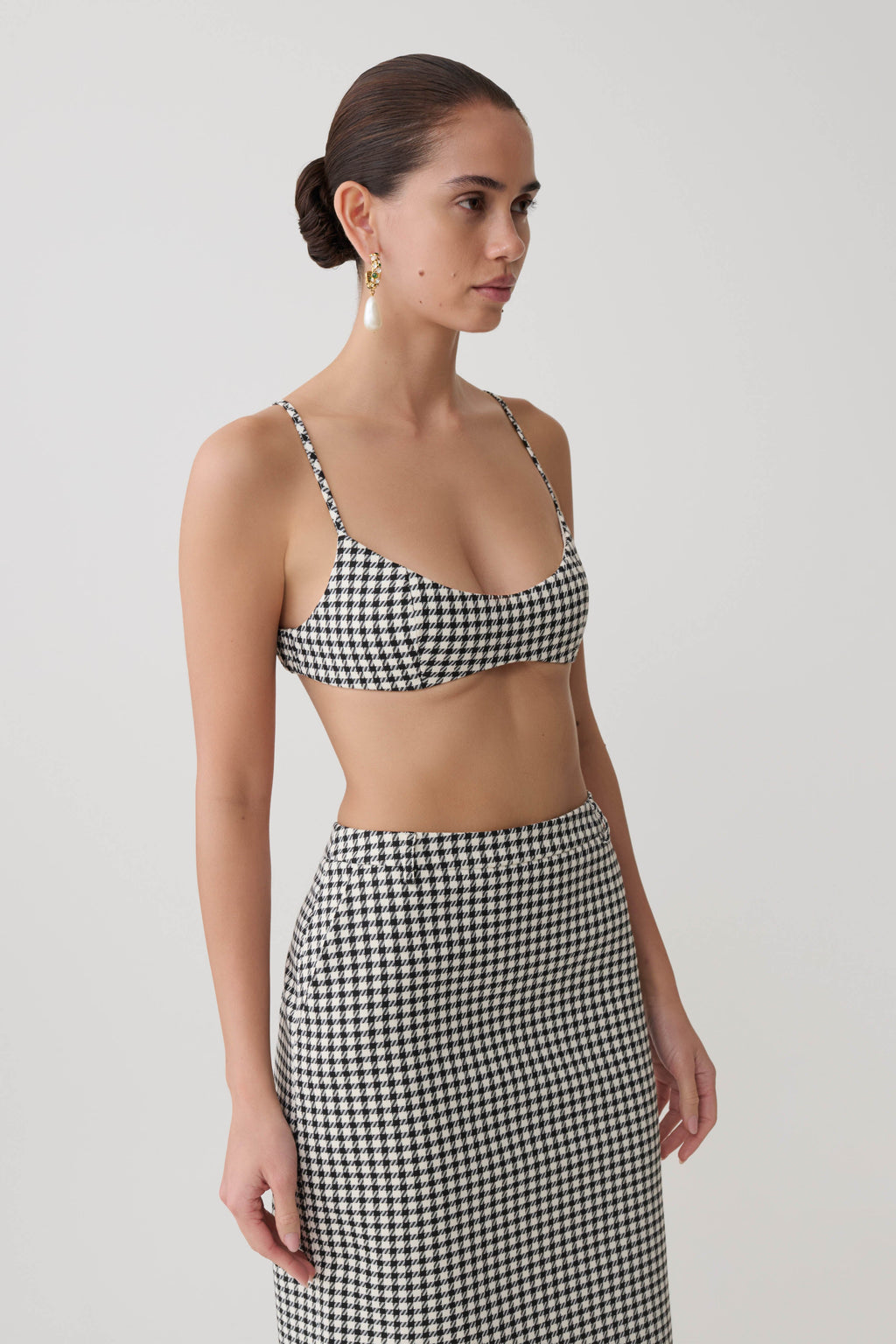 Amelie Tweed Bralette in Houndstooth – Chic&Drifts