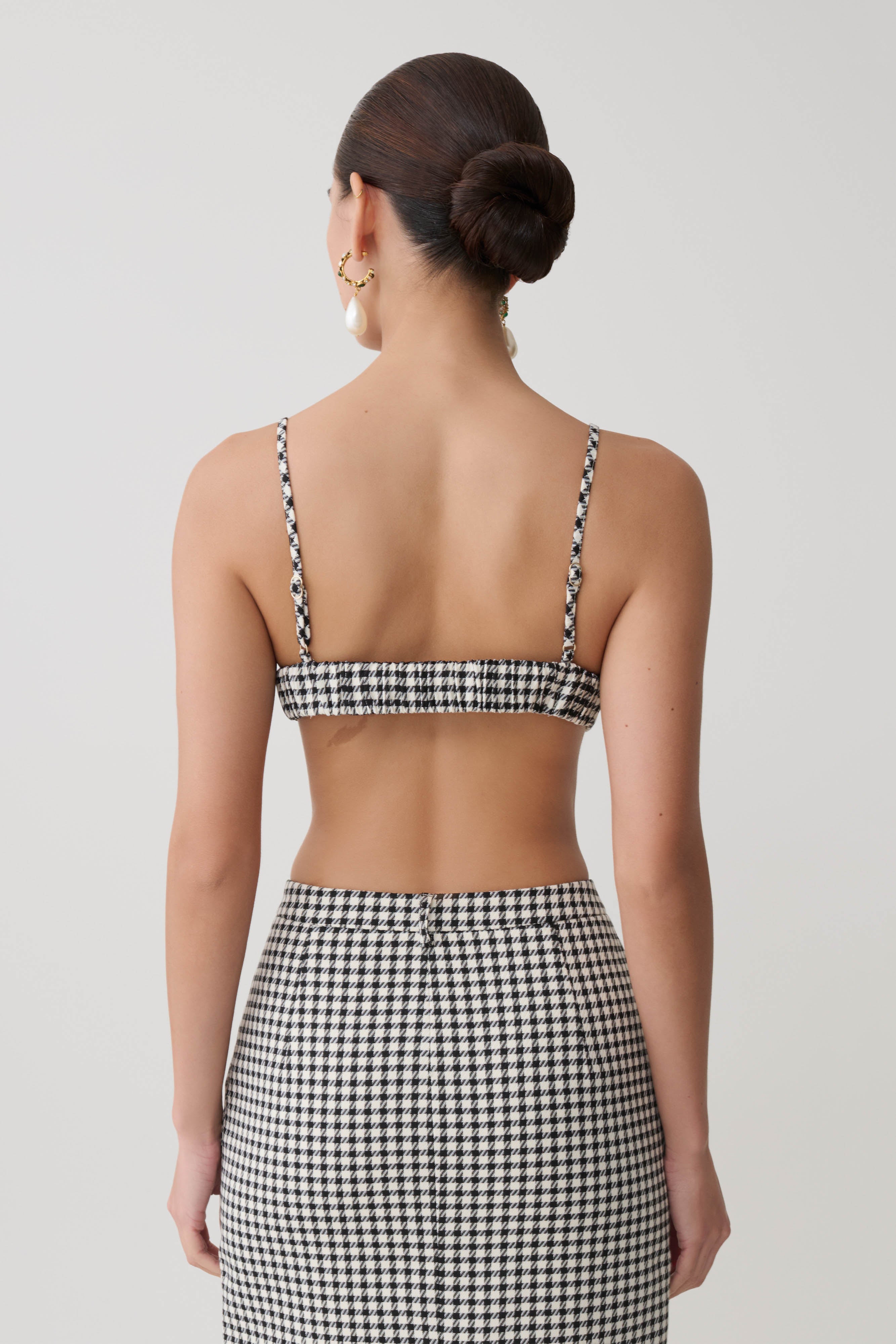 Amelie Tweed Bralette in Houndstooth – Chic&Drifts