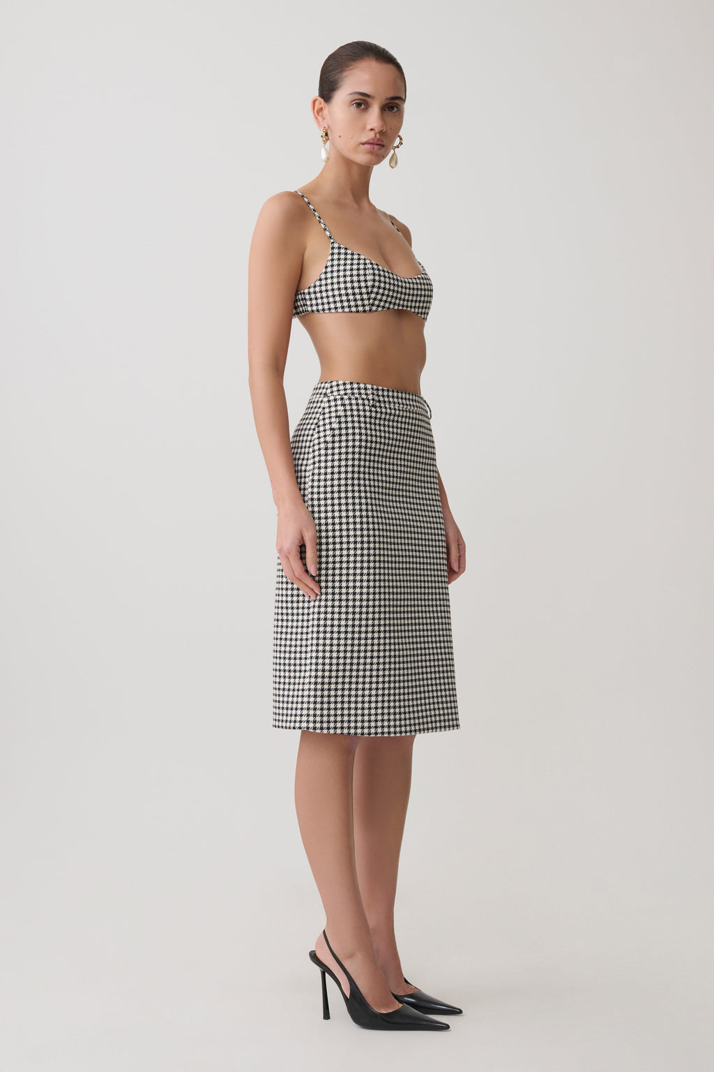Amelie Tweed Bralette in Houndstooth – Chic&Drifts