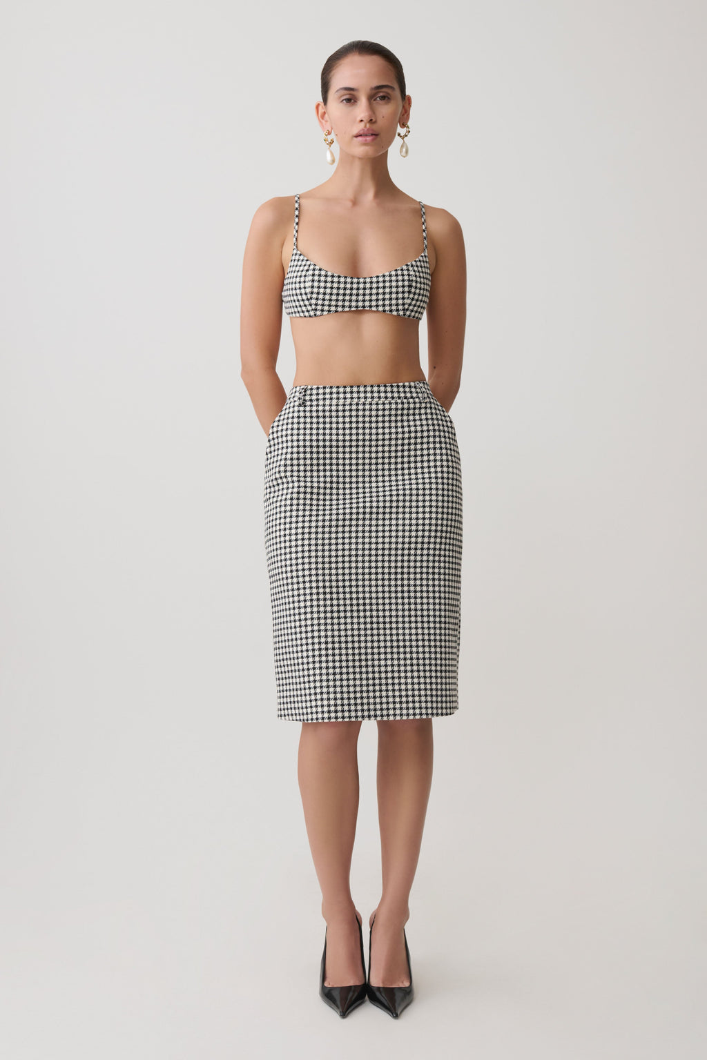 Amelie Tweed Bralette in Houndstooth – Chic&Drifts