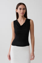 Ciaran Sleeveless Sheer Top in Black – Chic&Drifts