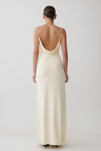 Joni Cowl Maxi Dress in Ivory – Chic&Drifts