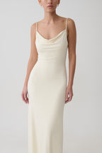 Joni Cowl Maxi Dress in Ivory – Chic&Drifts