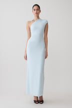 Oden Slinky Maxi Dress With Hardware in Sky Blue – Chic&Drifts