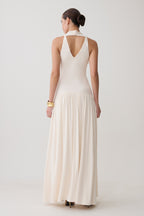 Zsela High Neck Modal Maxi Dress in Ivory – Chic&Drifts