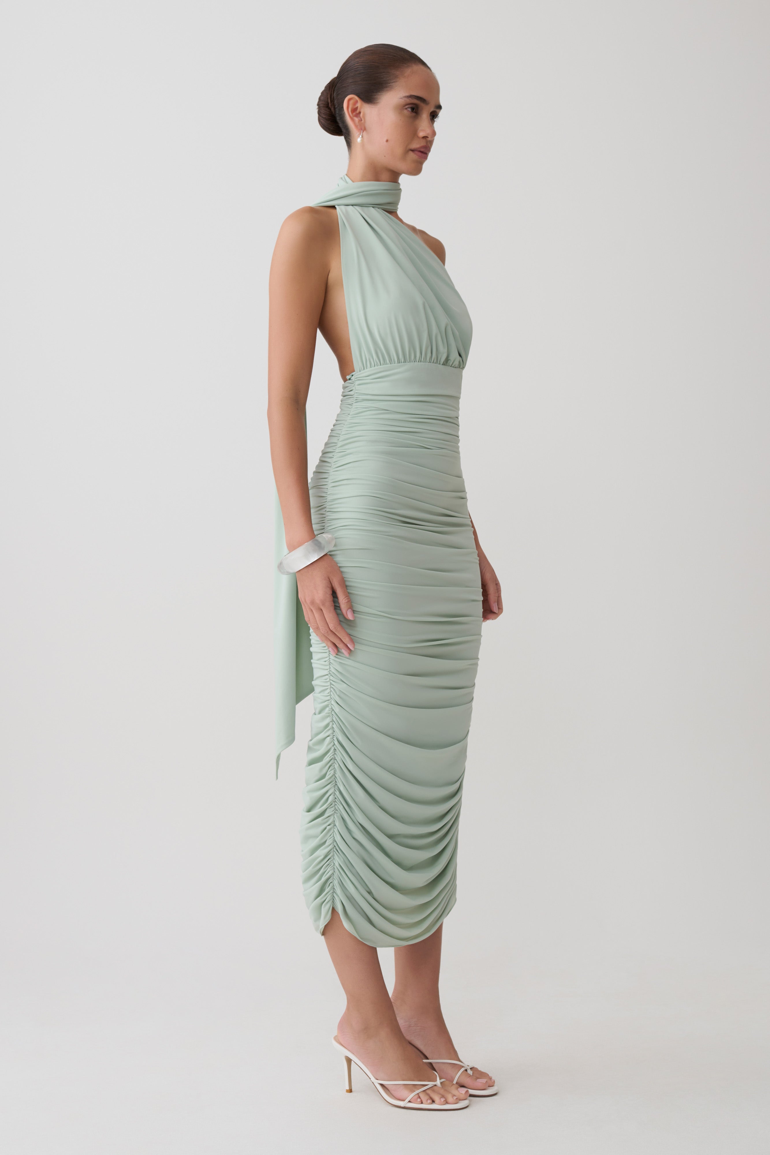 Giannie Draped Midi Dress