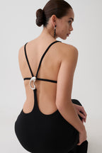 Julian Crepe Strapped Back Maxi Dress in Black – Chic&Drifts