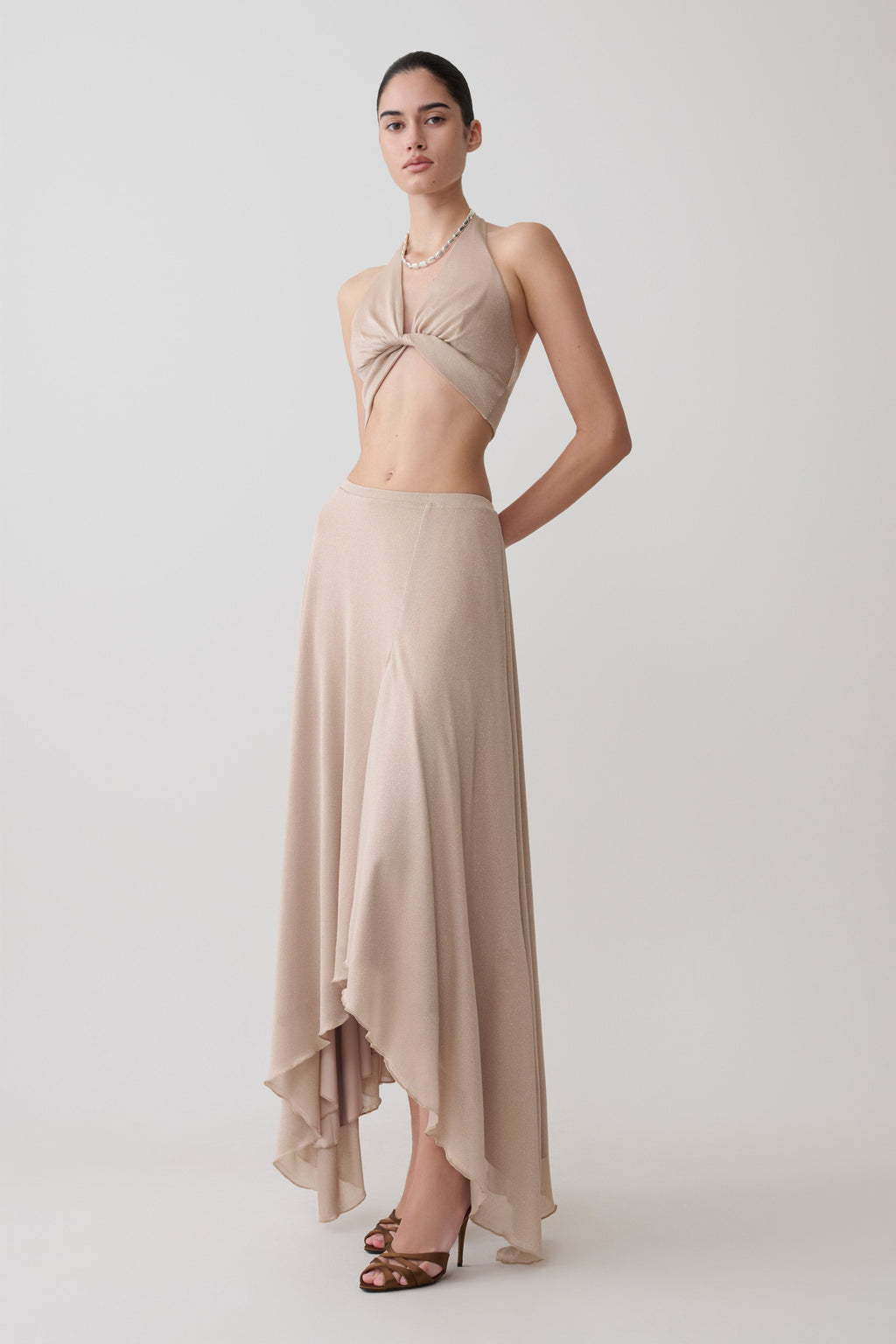 Nola Lurex Maxi Skirt in Gold – Chic&Drifts