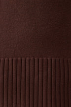 Stanley Ribbed High Neck Jumper in Chocolate – Chic&Drifts