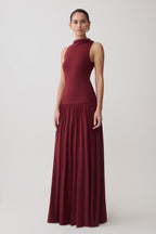 Zsela High Neck Modal Maxi Dress in Wine – Chic&Drifts