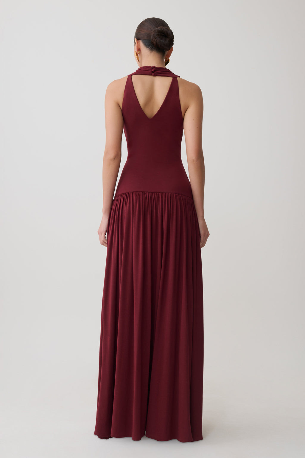Zsela High Neck Modal Maxi Dress in Wine – Chic&Drifts