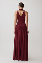 Zsela High Neck Modal Maxi Dress in Wine – Chic&Drifts