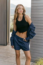 Morgana Ribbed Tank Top in Black – Chic&Drifts
