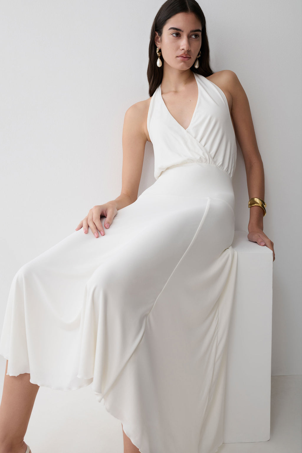 Krish Hankie Halter Midi Dress