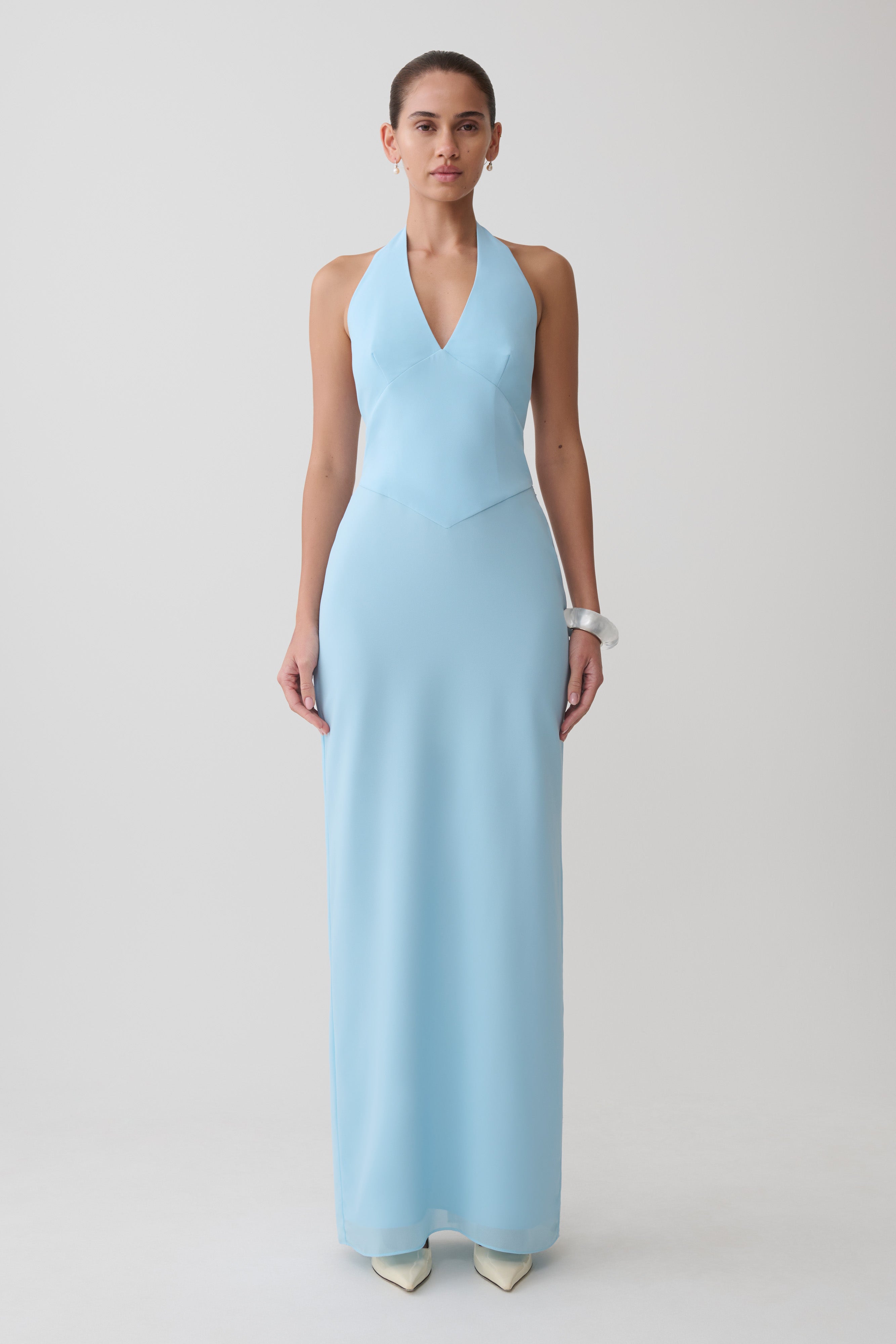 Valentina Chiffon Halter Maxi Dress