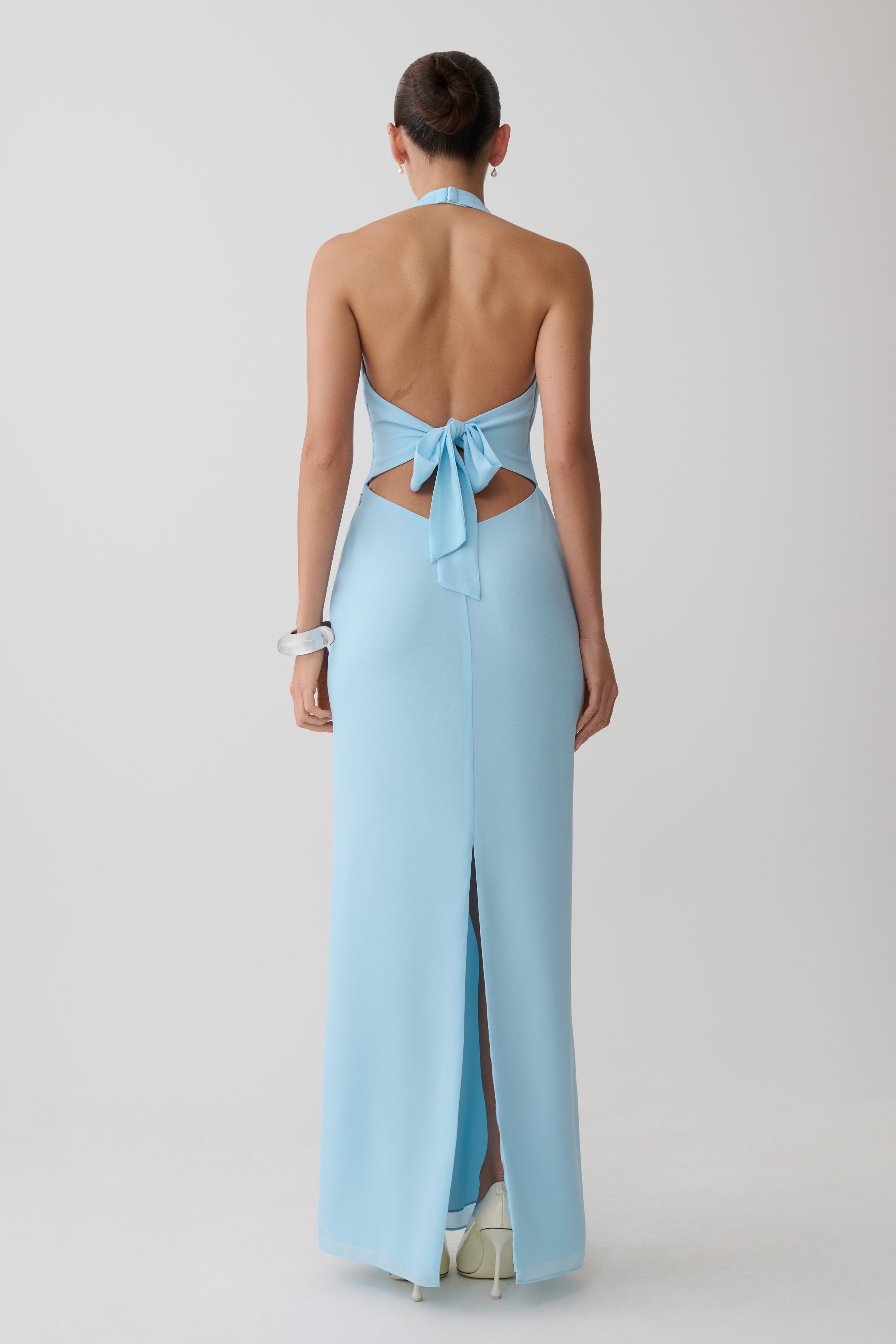 Valentina Chiffon Halter Maxi Dress
