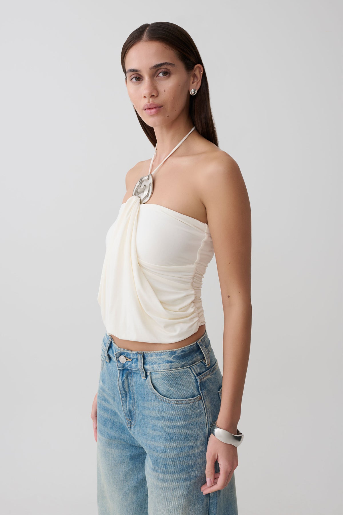 Sade Halter Top With Hardware in Caramel – Chic&Drifts
